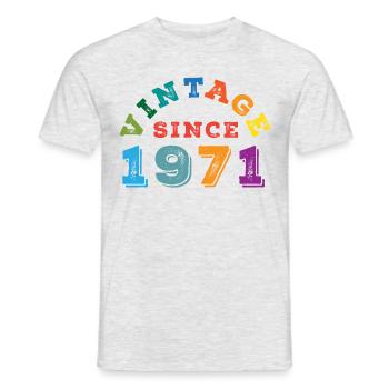 1971 Vintage - Männer T-Shirt - Grau meliert - Vorne - AI Model Male 178 dark (178cm)