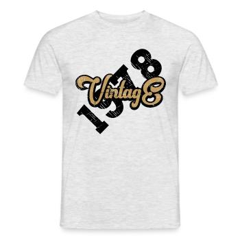 Vintage 1978 - Männer T-Shirt - Grau meliert - Vorne - AI Model Male 178 dark (178cm)