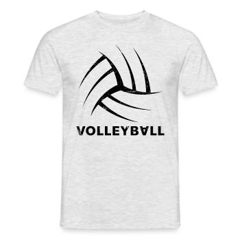 Volleyball Vintage - Männer T-Shirt - Grau meliert - Vorne - AI Model Male 178 dark (178cm)
