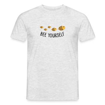 Bee yourself - Men's T-Shirt - heather grey - Front - AI Model Male 178 dark (178cm)