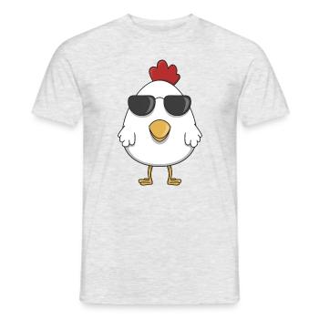 Poulet Poulet Lunettes De Soleil Cadeau Cool Comique Poule - T-shirt homme - gris chiné - Devant - AI Model Male 178 dark (178cm)