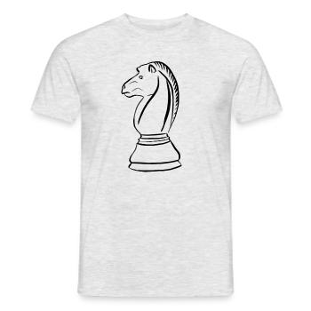 Chevalier pion cavalier chevalier chevalier - T-shirt homme - gris chiné - Devant - AI Model Male 178 dark (178cm)