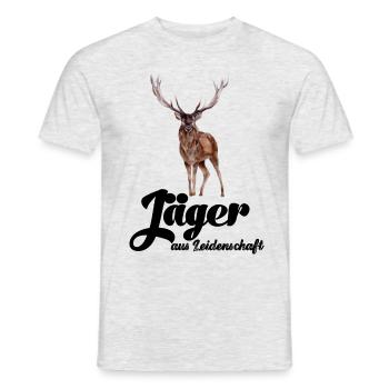 Chasseur par passion Chasse Chasse Papa Chasse - T-shirt homme - gris chiné - Devant - AI Model Male 178 dark (178cm)