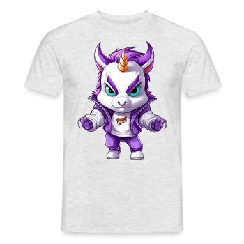 Grim Unicorn Design - Mystical Magic - T-shirt homme - gris chiné - Devant - AI Model Male 178 dark (178cm)