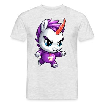 Grim Unicorn Design - Mystical Magic - T-shirt homme - gris chiné - Devant - AI Model Male 178 dark (178cm)