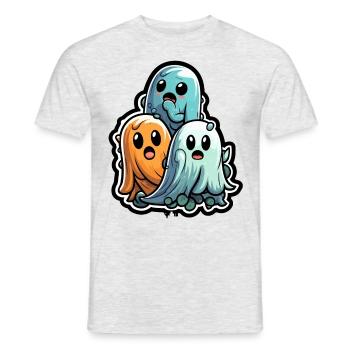 Sugary Ghost Trio Halloween Ghosts - Men's T-Shirt - heather grey - Front - AI Model Male 178 dark (178cm)