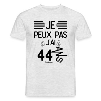 Je Peux Pas J Ai 44 Ans cadeau d anniversaire - T-shirt homme - gris chiné - Devant - AI Model Male 178 dark (178cm)