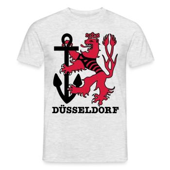 Düsseldorf Düsseldorf Düsseldorf loewe marin - T-shirt homme - gris chiné - Devant - AI Model Male 178 dark (178cm)