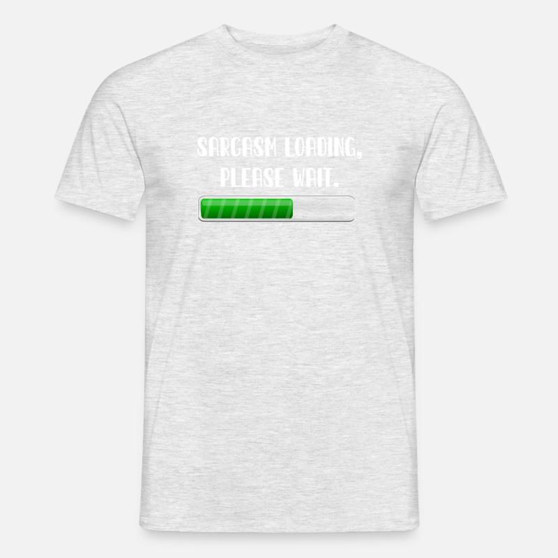 Sarkasmus - Männer T-Shirt - Grau meliert