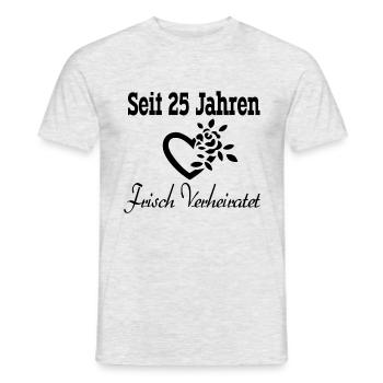 Je viens de marier 25 ans! - T-shirt homme - gris chiné - Devant - AI Model Male 178 dark (178cm)