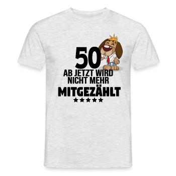50 Jahre! Super Spruch zum 50. Geburtstag - Männer T-Shirt - Grau meliert - Vorne - AI Model Male 178 dark (178cm)