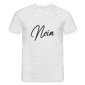 Einfach nein - Männer T-Shirt - Grau meliert - Vorne - AI Model Male 178 dark (178cm)