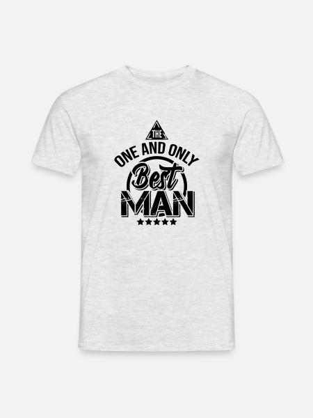 Der beste Man! - Männer T-Shirt - Grau meliert