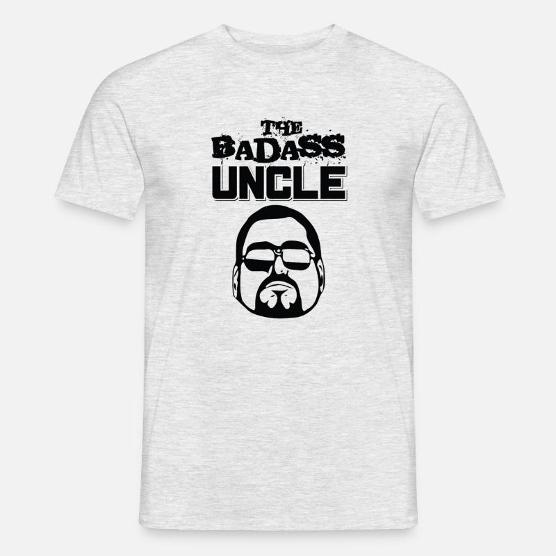 Der coole Onkel! - Männer T-Shirt - Grau meliert