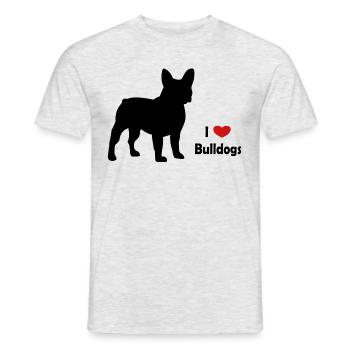 Bouledogue - T-shirt homme - gris chiné - Devant - AI Model Male 178 dark (178cm)