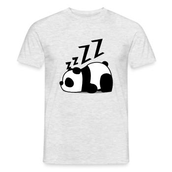 panda se détendre dormir paresseux - T-shirt homme - gris chiné - Devant - AI Model Male 178 dark (178cm)
