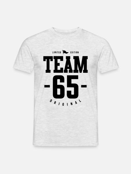 65 Jahre alt - 65. Geburtstag lustiges Geschenk - Männer T-Shirt - Grau meliert