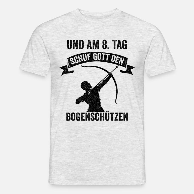 Bogenschießen Bogen Pfeil Bogenschützen Geschenkid - Männer T-Shirt - Grau meliert