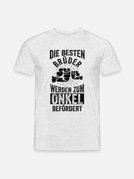 Die Besten Brüder Werden Zum Onkel befördert Gesch - Männer T-Shirt - Grau meliert