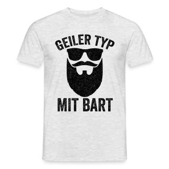 Bartträger Geiler Typ Mit Bart Barbier Hipster Ges - Männer T-Shirt - Grau meliert - Vorne - AI Model Male 178 dark (178cm)