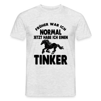 Tinker Reiterin Pferd Reitsport Reitverein Geschen - Männer T-Shirt - Grau meliert - Vorne - AI Model Male 178 dark (178cm)