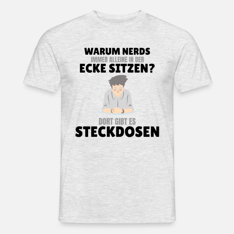 Nerds Nerd Programmierer Informatiker Computer - Männer T-Shirt - Grau meliert