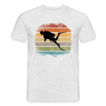 diver - Men's T-Shirt - heather grey - Front - AI Model Male 178 dark (178cm)