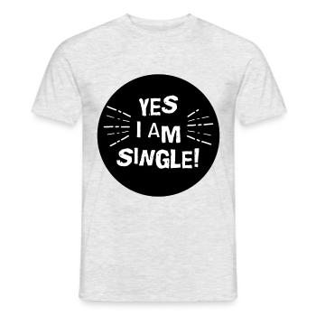 Célibataire - T-shirt homme - gris chiné - Devant - AI Model Male 178 dark (178cm)