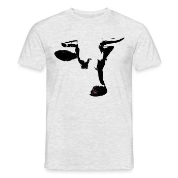 The Bull - Männer T-Shirt - Grau meliert - Vorne - AI Model Male 178 dark (178cm)