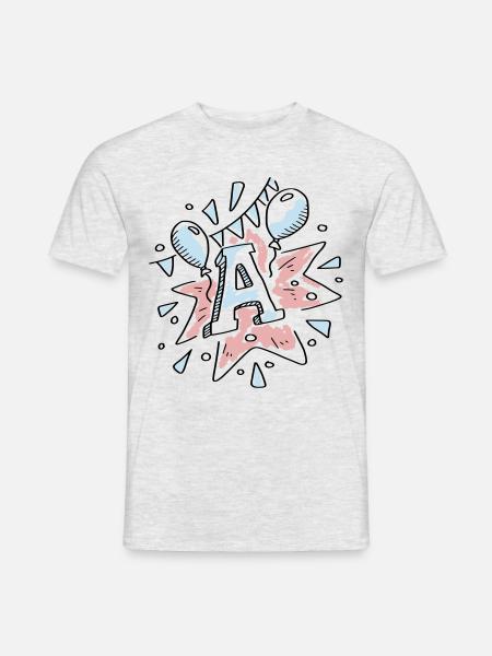 Buchstabe A Partei - Männer T-Shirt - Grau meliert