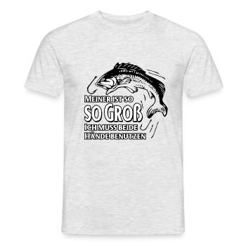 Pêcheur tasse - T-shirt homme - gris chiné - Devant - AI Model Male 178 dark (178cm)