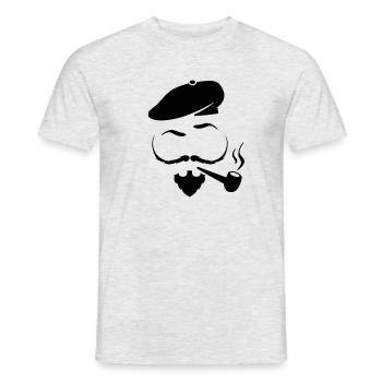 Hipster - Men's T-Shirt - heather grey - Front - AI Model Male 178 dark (178cm)