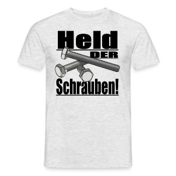 Held der Schrauben - Männer T-Shirt - Grau meliert - Vorne - AI Model Male 178 dark (178cm)