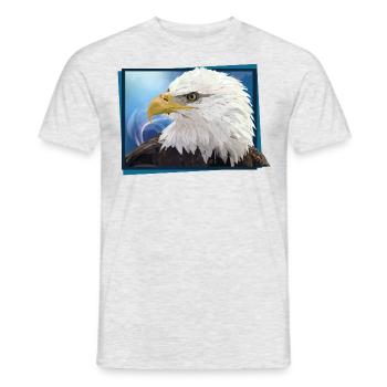 Bald eagle - Men's T-Shirt - heather grey - Front - AI Model Male 178 dark (178cm)