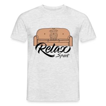 relax - Men's T-Shirt - heather grey - Front - AI Model Male 178 dark (178cm)