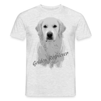 Golden Retriever - Männer T-Shirt - Grau meliert - Vorne - AI Model Male 178 dark (178cm)