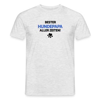 Bester Hundepapa aller Zeiten - Männer T-Shirt - Grau meliert - Vorne - AI Model Male 178 dark (178cm)