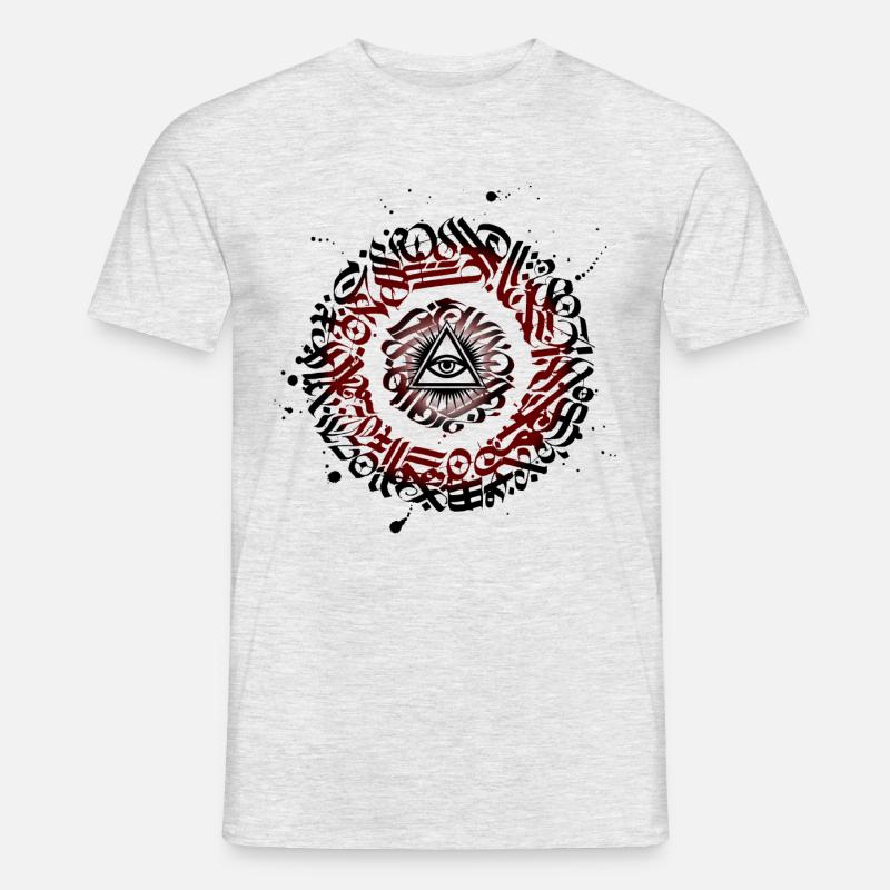 Graffiti Auge - Männer T-Shirt - Grau meliert