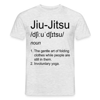 Brazilian Jiu Jitsu Duden BJJ definition saying - Men's T-Shirt - heather grey - Front - AI Model Male 178 dark (178cm)