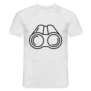 binoculars - Men's T-Shirt - heather grey - Front - AI Model Male 178 dark (178cm)