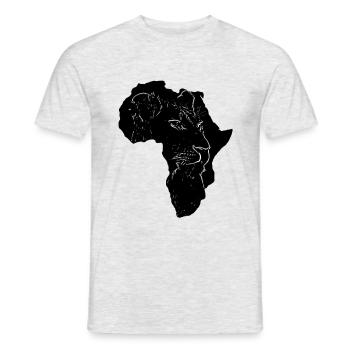 Africa Lion - Big Cat - Kenya - Cat - Men's T-Shirt - heather grey - Front - AI Model Male 178 dark (178cm)