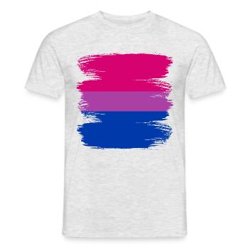 Bisexuel Bi Pride Motif Drapeau - T-shirt homme - gris chiné - Devant - AI Model Male 178 dark (178cm)