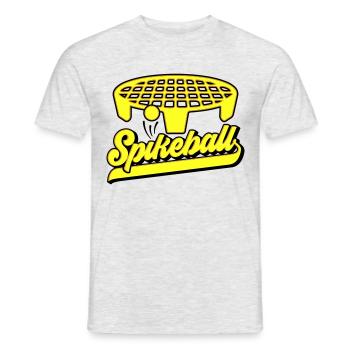 Farben änderbar | Roundnet Spikeball Fun - Männer T-Shirt - Grau meliert - Vorne - AI Model Male 178 dark (178cm)