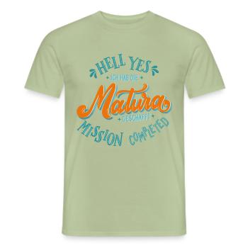 Graduated - Men's T-Shirt - sage - Front - AI Model Male 178 light (178cm)