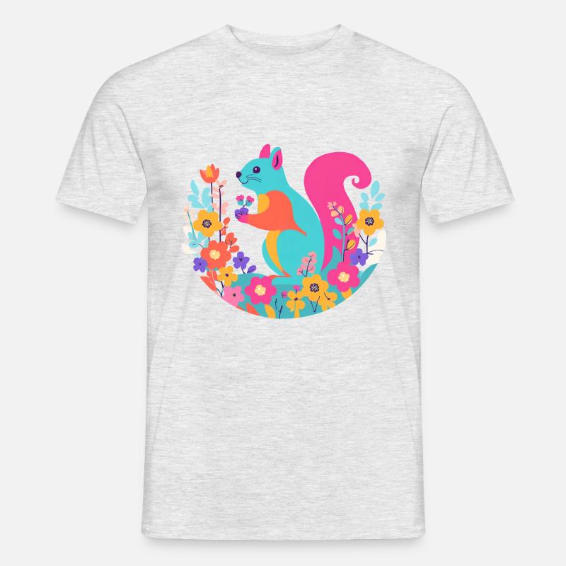 Multi Colored Squirrel - Men’s T-shirt - heather grey