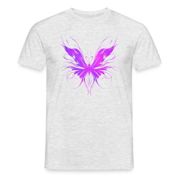 Purple Trash Butterfly - Men's T-Shirt - heather grey - Front - AI Model Male 178 dark (178cm)