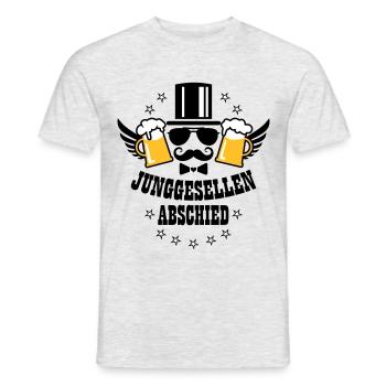 JGA Junggesellenabschied deluxe Bier Beer Party - Männer T-Shirt - Grau meliert - Vorne - AI Model Male 178 dark (178cm)