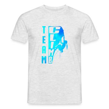 Team climb - T-shirt homme - gris chiné - Devant - AI Model Male 178 dark (178cm)