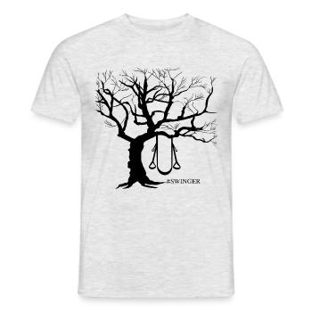 Schaukel - Männer T-Shirt - Grau meliert - Vorne - AI Model Male 178 dark (178cm)