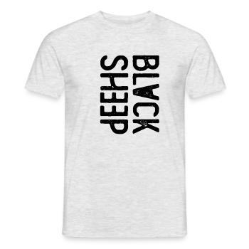 Black Sheep Retro - Männer T-Shirt - Grau meliert - Vorne - AI Model Male 178 dark (178cm)